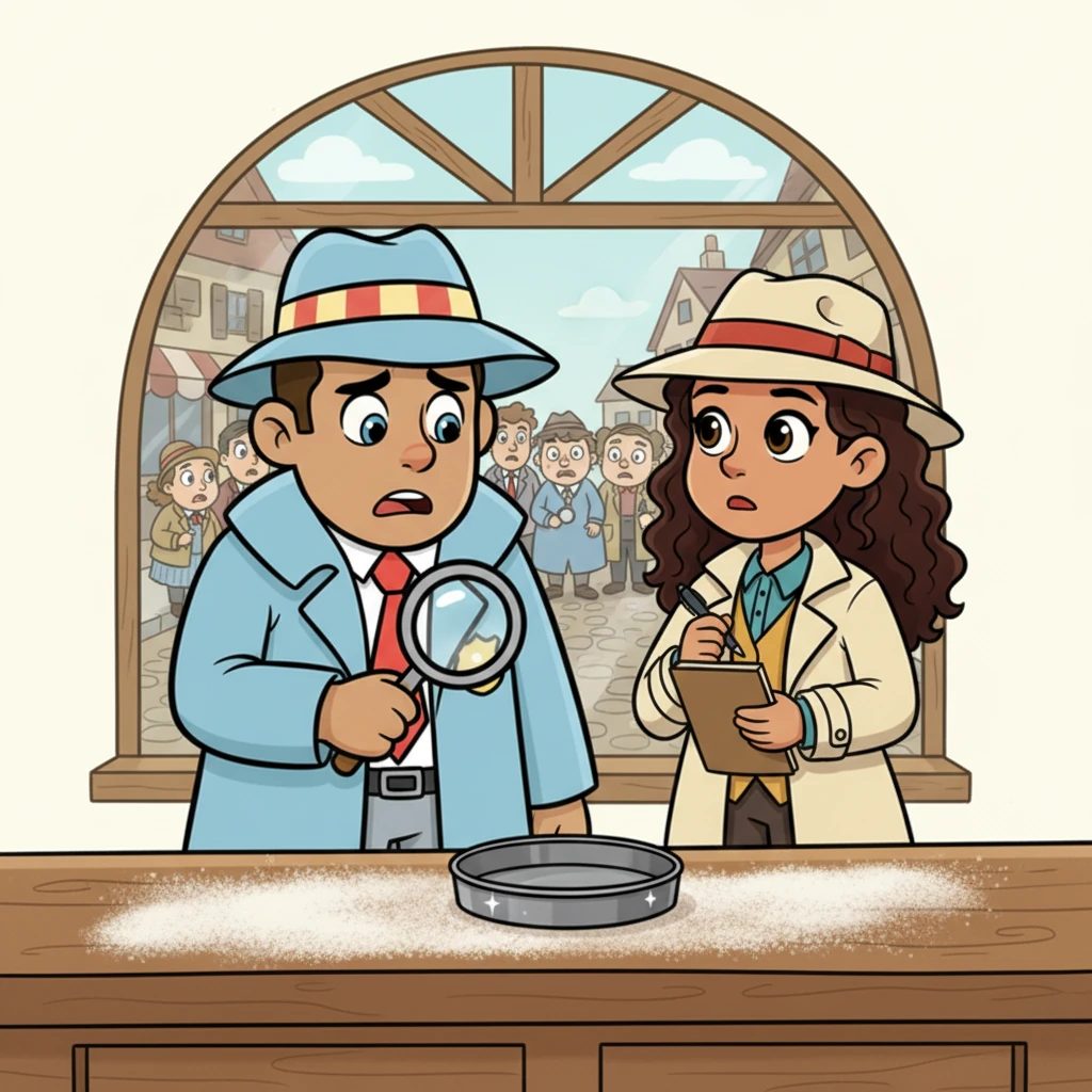 Just as Quill and Elara felt they were making progress, news broke that Barnaby Buttercup, the town's beloved, perpetually smiling baker, had also vanished from his flour-dusted shop. A single, perfectly baked, but empty, tart tin was all that remained on his counter. The townspeople huddled, fear turning into widespread panic.