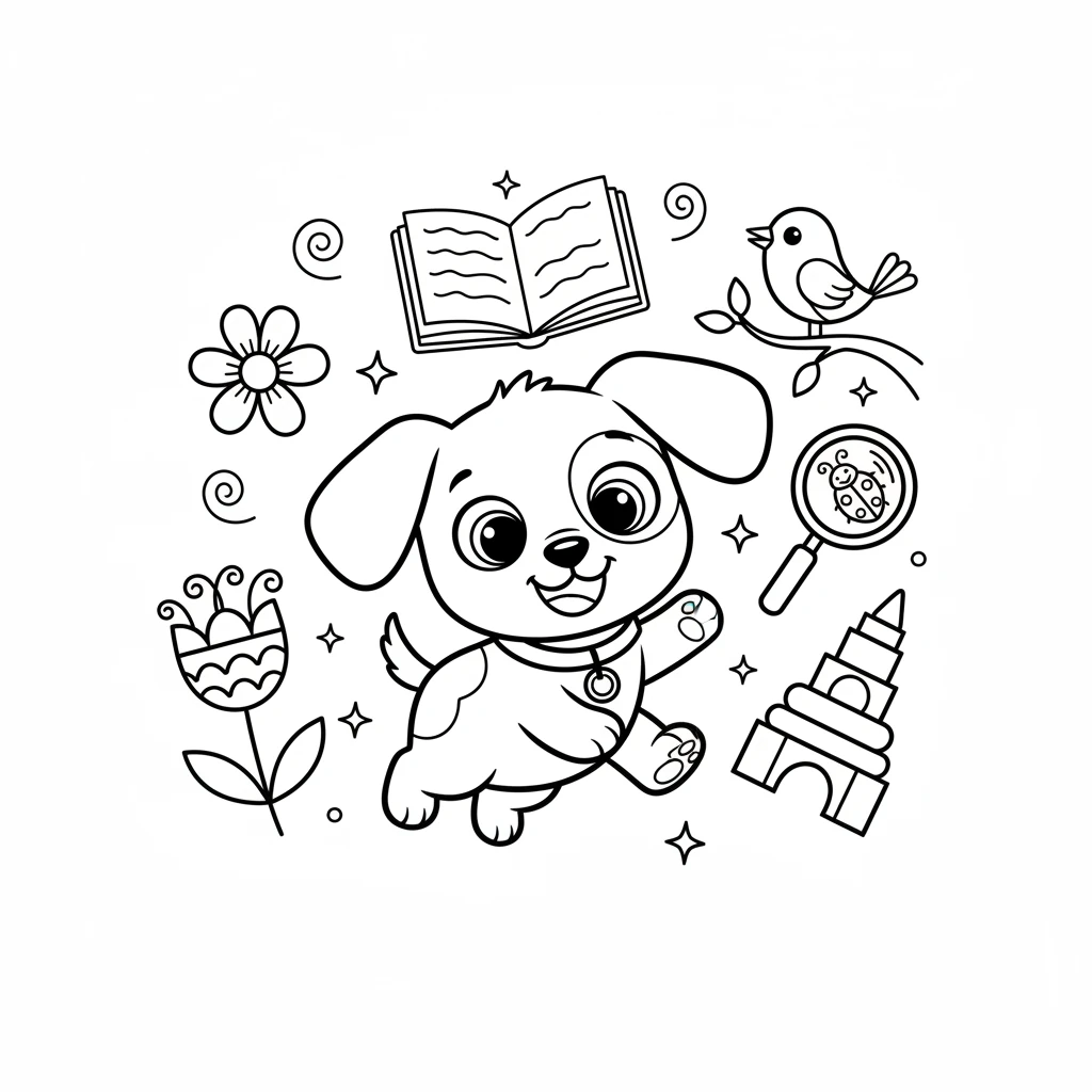 puppy coloring pages