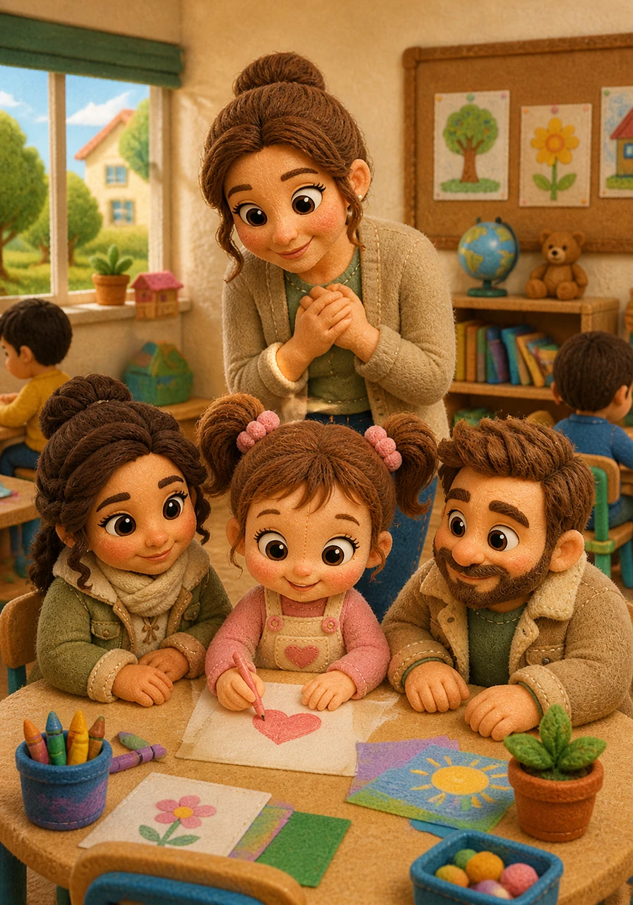 The magic kite eventually brought them back home, where Lina started school as a wiser, more patient, and helpful girl. Her teachers noticed how she listened carefully and treated her friends with kindness, reflecting the lessons she learned on her journey.