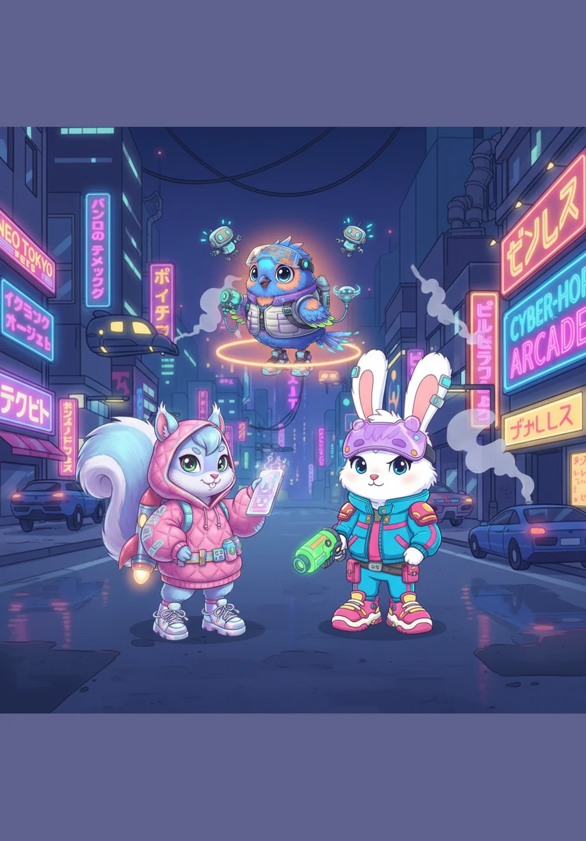 La ardilla Susi se acerca saltando entre los arbustos y mira las manzanas con mucha hambre y curiosidad. Lilo, al verla llegar, abraza su canasta con fuerza y se da la vuelta para no tener que invitarle nada a su amiga.