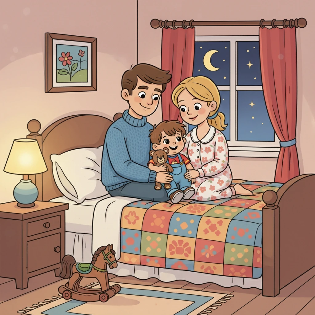 Перед сном Миша обнимал своих родителей и благодарил их за заботу и любовь. Он чувствовал себя самым счастливым ребенком в мире, окруженным своей большой и дружной семьей.