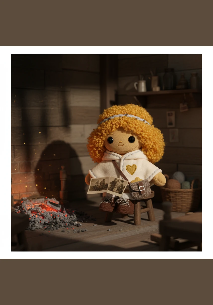 She sits by a dying hearth, looking at old, faded photographs of a life she put aside to care for her community. The room is filled with long shadows that dance around her, whispering the names of the private battles she fights without a single witness.