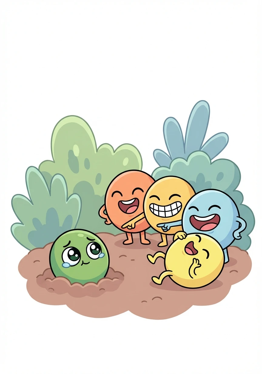 The other seeds chuckled at Pip's ambition. "You're too small!" they teased. "Sunflowers are big and strong!"