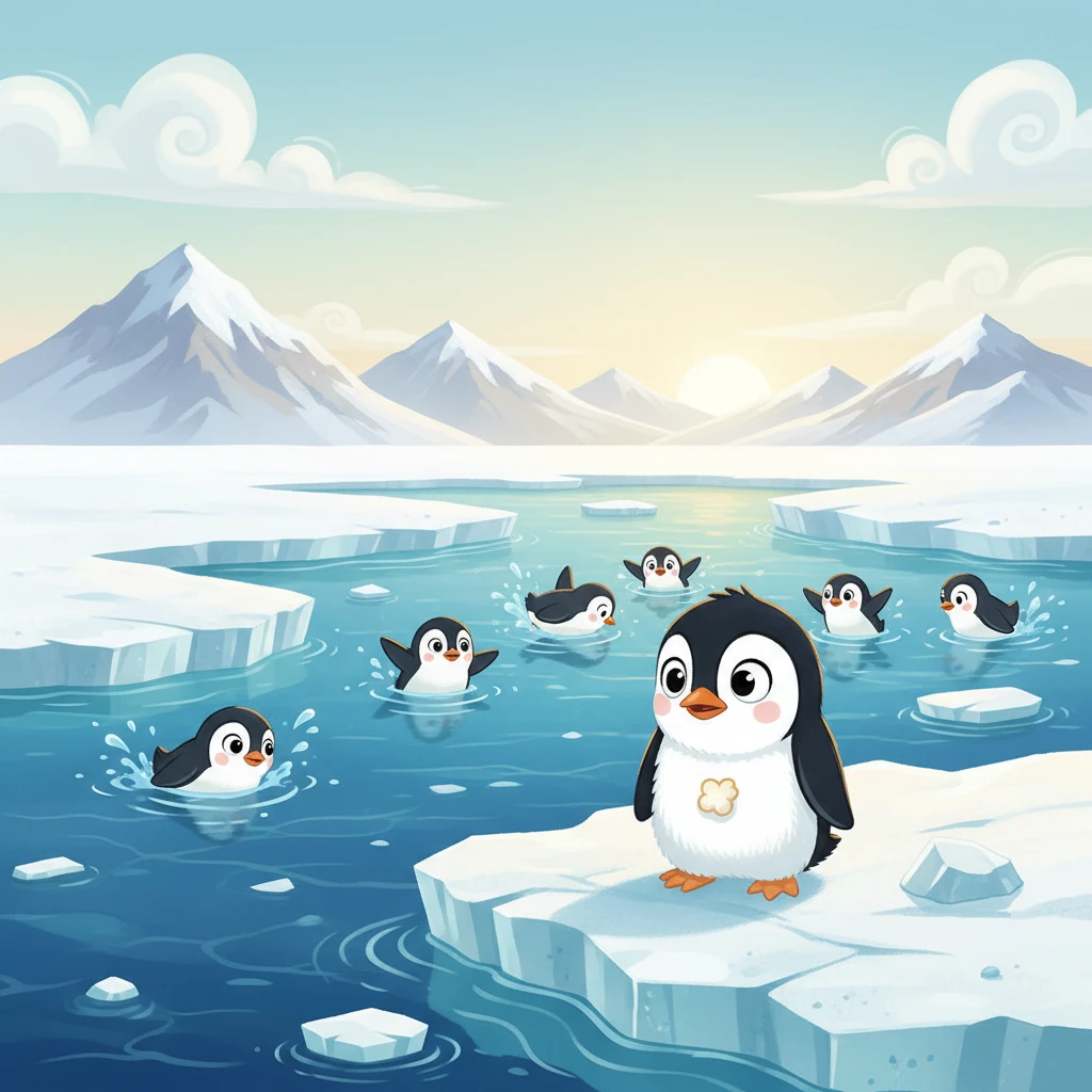 O Pequeno Pinguim que Tinha Medo de Nadar - Animal stories