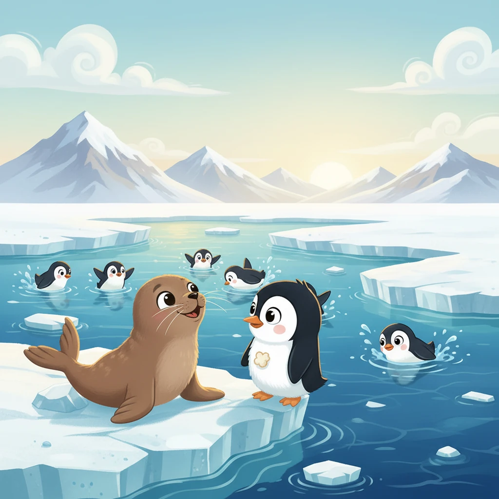 Um dia, uma curiosa foca chamada Lili chegou à colônia, nunca tendo visto um pinguim com medo da água. Ela se aproximou de Pipoca com um sorriso e perguntou por que ele não nadava.