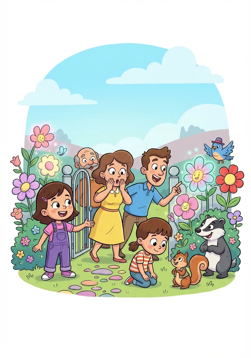 At first, the villagers were skeptical, but as they stepped into the garden, their eyes widened with wonder. They marveled at the vibrant flowers, listened to the animals' stories, and felt the magic in the air.