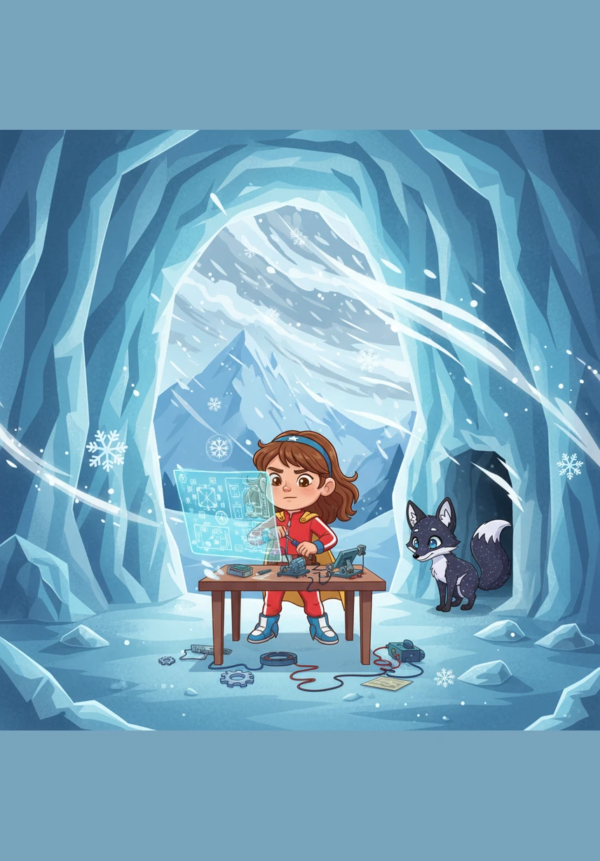 A sudden, fierce storm forced the travelers to seek shelter inside a glowing ice cavern. As they huddled together, Eva shared her last loaf of bread and told stories of the coming spring to keep their spirits high. Her compassion acted as a shield, keeping the freezing winds at bay and strengthening their bond.