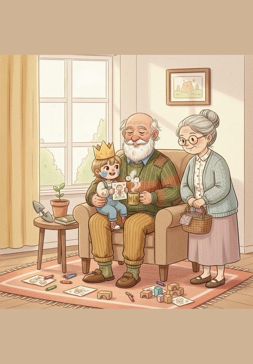 When the painting is finally dry, Grandma will want to hang it on the fridge with a shiny star magnet. You will stand back together to admire the beautiful colors and the way they brighten up the room.