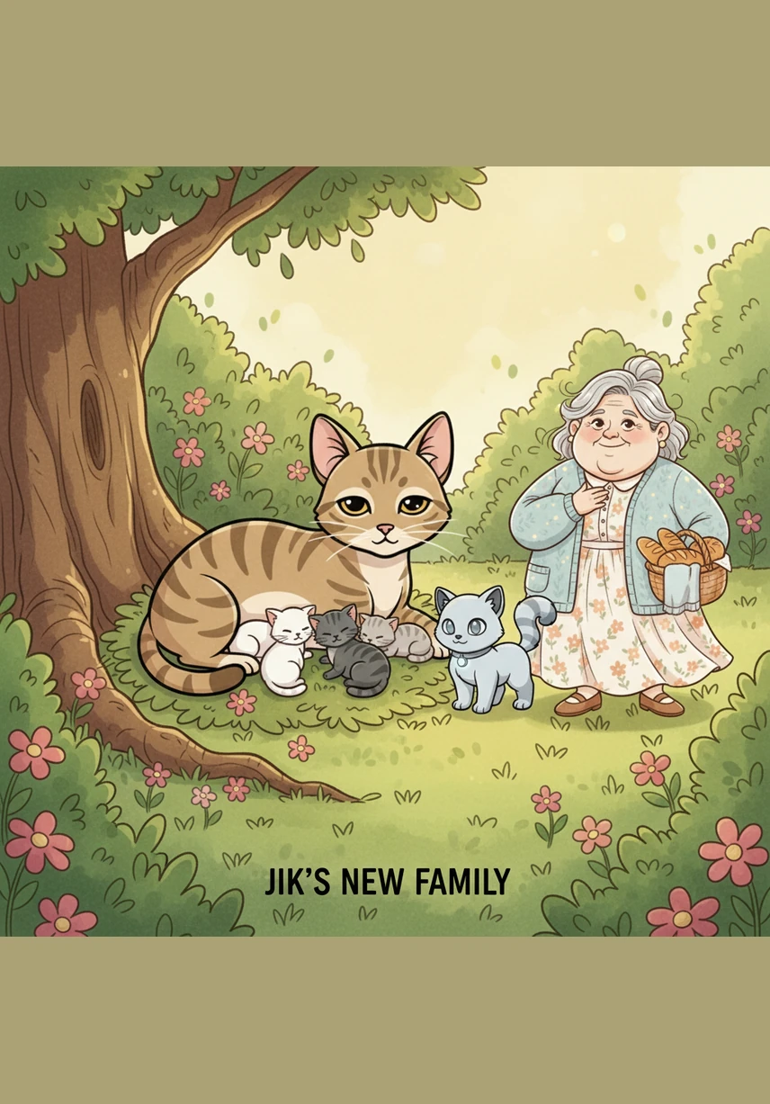Jik paced the garden fence line, her tail twitching with a mixture of hope and deep-seated worry for her remaining little ones. The world outside her home seemed vast and unpredictable, a place where fortune dealt its cards with a hand that often felt unfair.