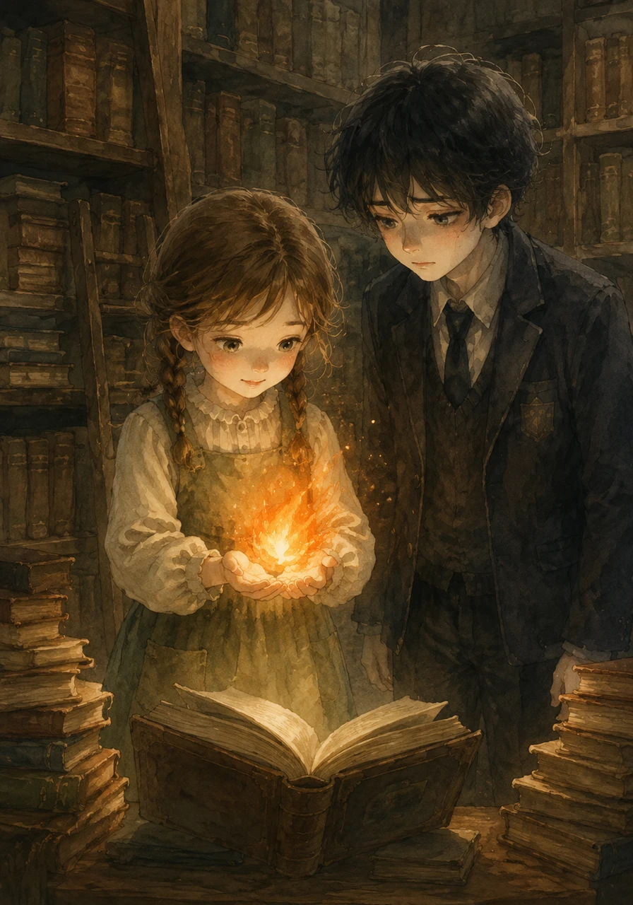 Deep in the library, hidden between the pages of a worn adventure novel, Lina discovers a fierce, fiery orange spark. It is the courage of a young reader who finally felt brave enough to face their fears, and it glows with a steady, defiant heat in her palms.