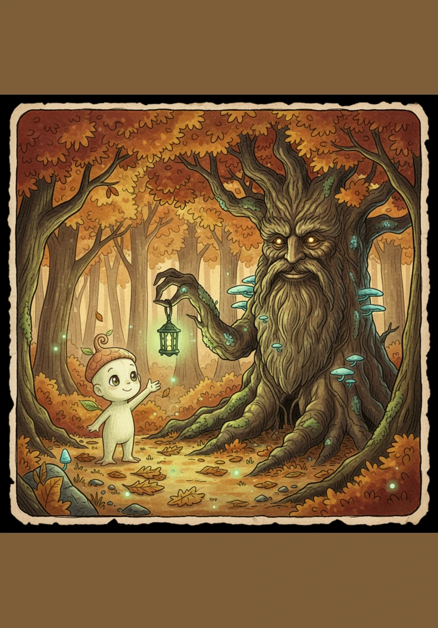 As autumn arrived, the forest turned into a sea of gold and crimson, and the air grew crisp and cold. Pip watched the leaves fall like dancing stars, learning that letting go is just as important as holding on.