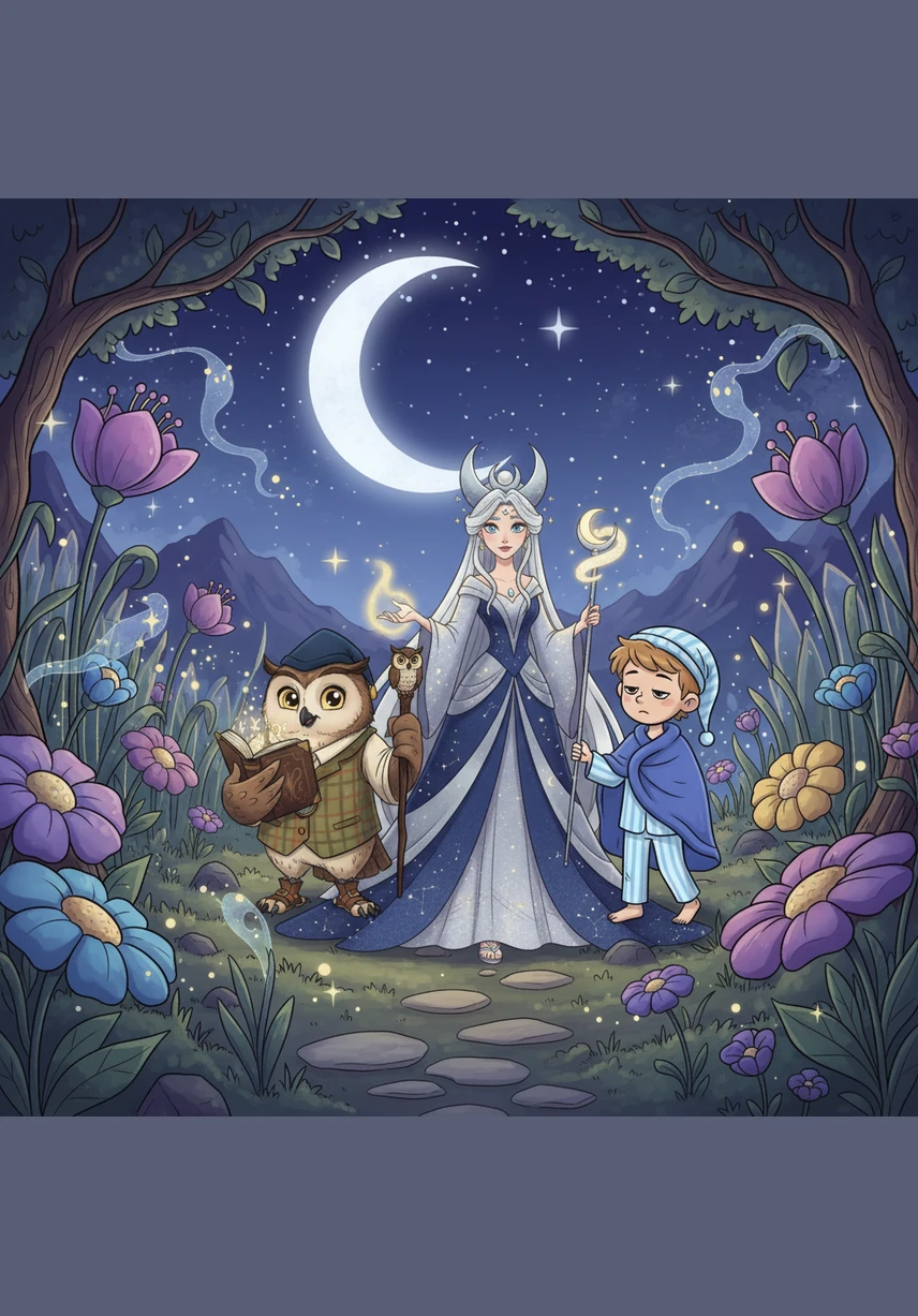 They arrived at the Meadow of Whispers, where the flowers were shaped like silver bells and hummed a soft, rhythmic lullaby. The air smelled of lavender and sweet dreams, making Oliver's eyes feel pleasantly heavy.