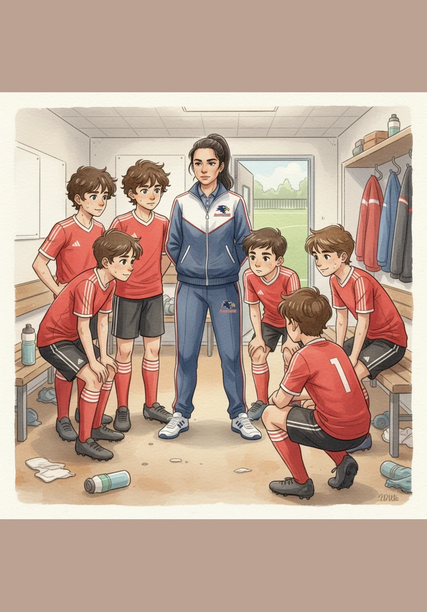 Inside the huddle at halftime, Coach Rivera looked each player in the eye with a calm but firm expression. She told them to stop playing with fear and to remember why they started playing soccer in the first place.