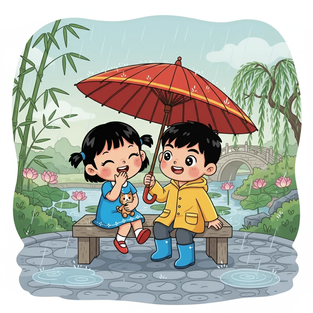 小雨和小明最喜欢一起在公园里玩耍。他们一起分享秘密，一起笑，一起度过快乐的时光。小雨很喜欢小明，因为他总能带给她欢笑。