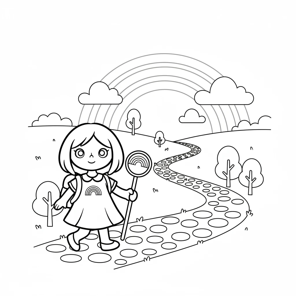"Oh dear!" Lumi thought. "A rainbow needs all its bright colors!" She decided right then that she would help. Lumi took a deep breath and started her big adventure.