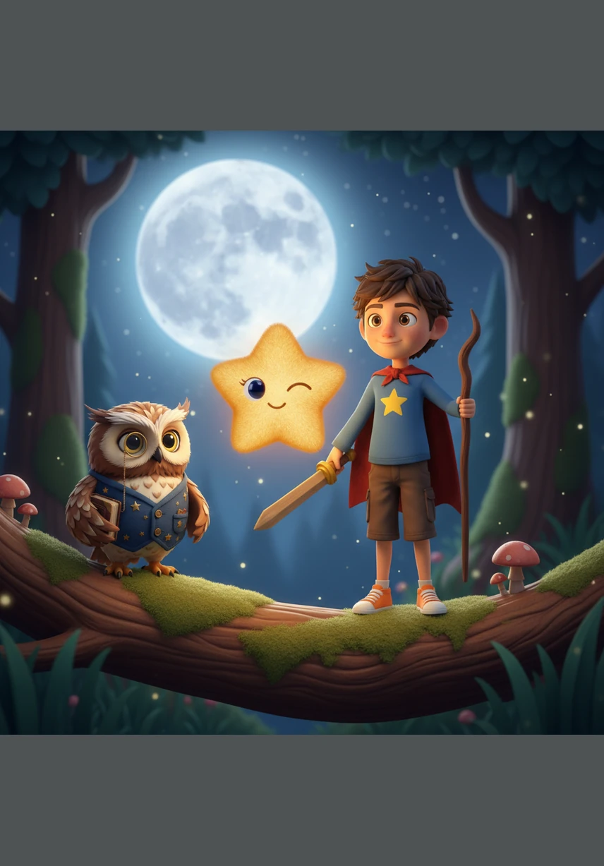 El camino se volvió de color plateado mientras subían por la ladera de la montaña. El aire era fresco y olía a sueños y a chocolate caliente, dándoles fuerzas para seguir adelante.