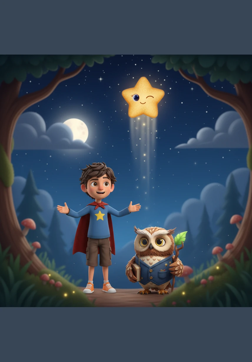 De repente, el hilo se soltó y la estrella ascendió velozmente hasta ocupar su lugar en el cielo. Desde lo alto, le guiñó un ojo a Mateo en señal de agradecimiento eterno.