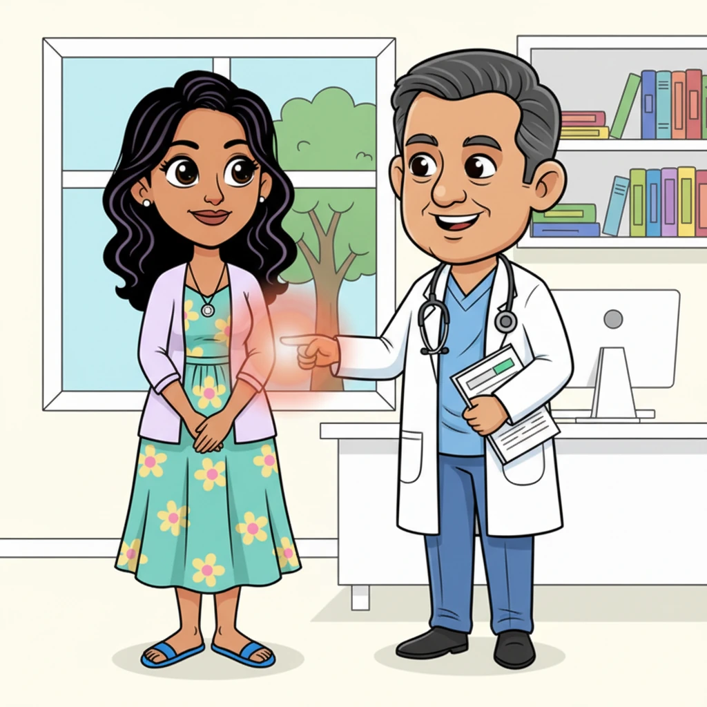 During her follow-up, Dr. Sunil recalled a small detail about her children she'd mentioned previously. His fingers brushed her arm lightly as he explained her treatment, a touch that lingered just a moment too long. Bhavana felt a warmth spread through her, a pleasant tingle she hadn't expected.