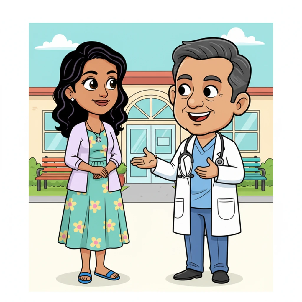 A week later, Dr. Sunil invited Bhavana to a community health talk he was hosting, emphasizing its benefit for her overall well-being. Meeting him outside the clinic felt different, more personal. He shared a brief, charming anecdote about his own life, and Bhavana found herself drawn further into his world.