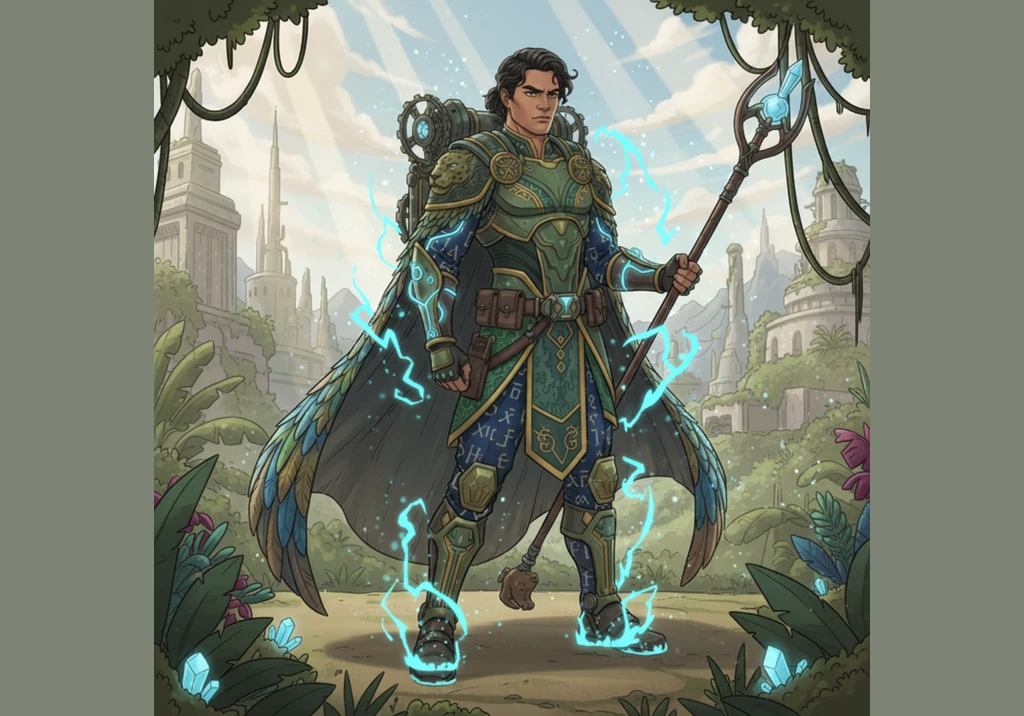 Elara sai para o jardim e pronuncia sua primeira palavra no novo idioma para o vento que sopra entre as árvores. O mundo parece entender o chamado, e