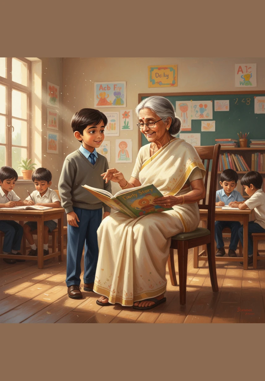 Vasu stands at the front of his bright classroom, helping a classmate with a difficult math problem. His teacher looks on with pride at the most intelligent and helpful boy in the school, who always has a smile for everyone.