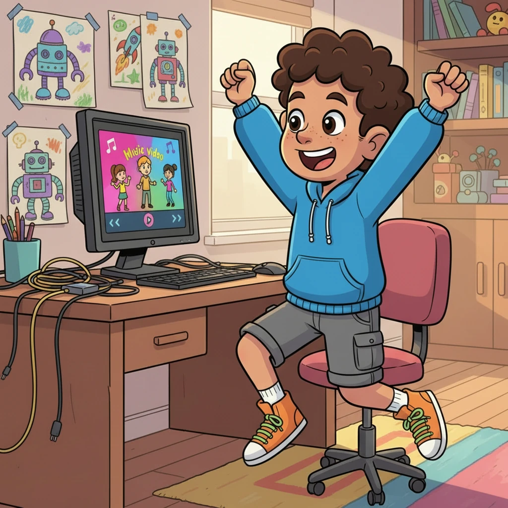 Now, Kody can enjoy all his videos and music without a hitch, all thanks to his imagination and the help of his new friend, Format-Fixer. He knows that with a little creativity, anything is possible!