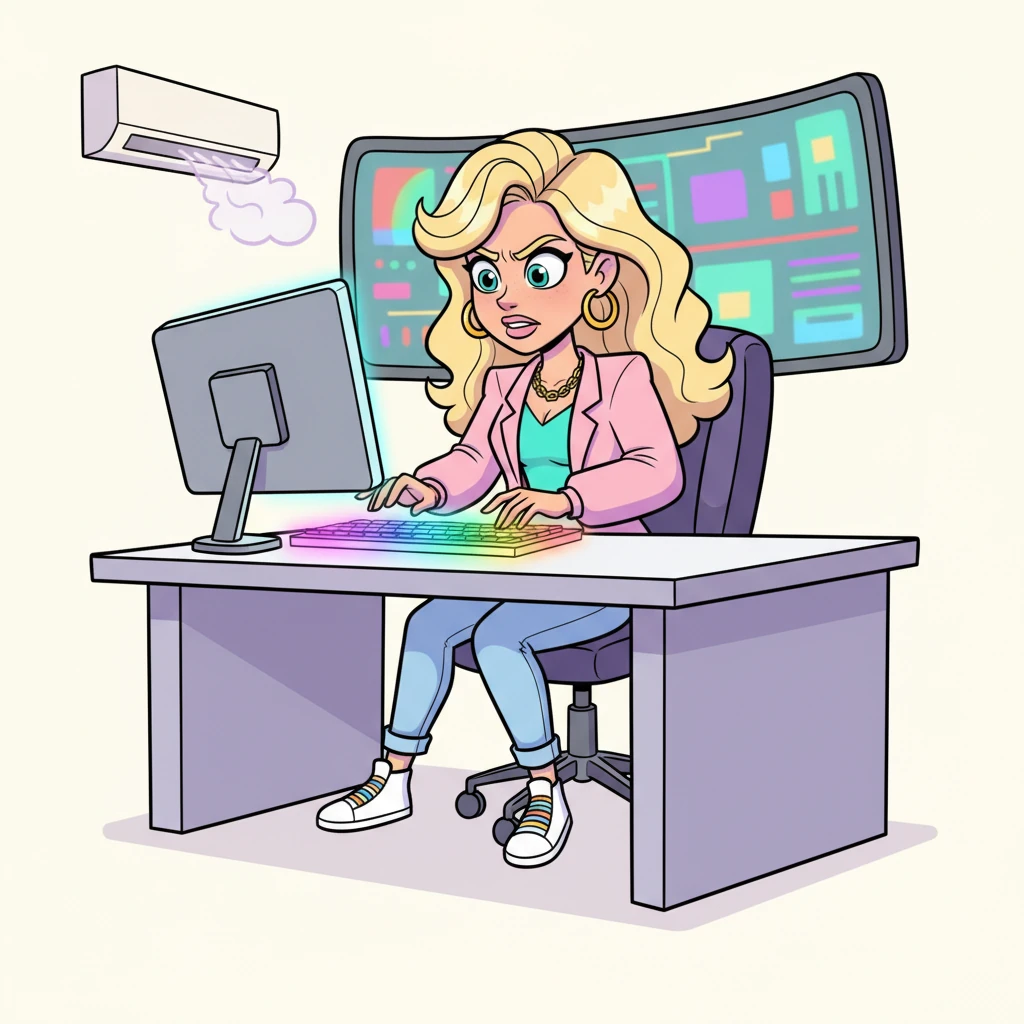 A faint, almost imperceptible hiss emanated from the air conditioner duct high on the wall. Victoria, deep in concentration, barely registered the subtle sound, her fingers dancing across the keys.