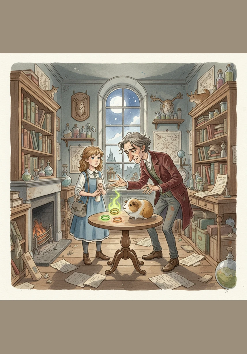 Brusc, decorul se schimbă și David se trezește în laboratorul unchiului Andrew, alături de copiii Digory și Polly. Aceștia descoperă inelele magice care îi poartă prin portaluri către lumi necunoscute, declanșând o aventură plină de mister și responsabilitate.