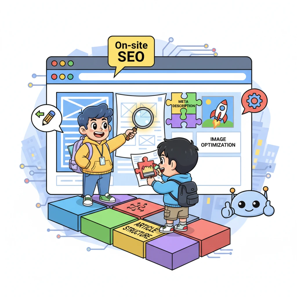 Đến phần tối ưu On-site, Thịnh trở thành 'kiến trúc sư trưởng', hướng dẫn nhóm 'sửa sang nhà cửa' bên trong website. Cả nhóm cùng nhau chỉnh sửa tiêu đề, mô tả meta, tối ưu hình ảnh và cấu trúc bài viết. Quý cẩn thận kiểm tra từng chi tiết nhỏ, đảm bảo website không chỉ thân thiện với Google mà còn mang lại trải nghiệm tốt nhất cho người dùng. Thành thích thú với việc biến những con số khô khan thành giao diện bắt mắt.