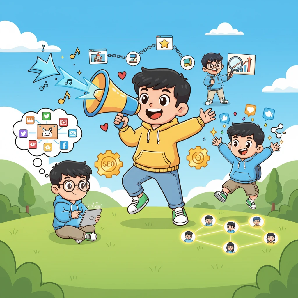 Sau khi 'ngôi nhà' đã tươm tất, nhóm bắt đầu 'xây dựng quan hệ' Off-site để tăng cường thẩm quyền cho website. Bảo là người năng động nhất, hăng hái liên hệ với các trang web uy tín để xây dựng backlink. Tiến và Thịnh lên kế hoạch chiến lược quảng bá trên mạng xã hội, lan tỏa nội dung chất lượng đến cộng đồng. Quý theo dõi sát sao hiệu quả của từng chiến dịch, đảm bảo mọi nỗ lực đều mang lại giá trị thực.