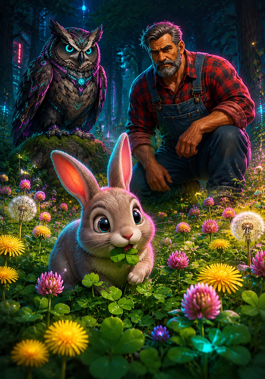 Deep in the woods, Barnaby discovered a hidden meadow overflowing with wild clover and sweet dandelions. He nibbled on the fresh greens, feeling a sense of joy and liberty he had never known before.
