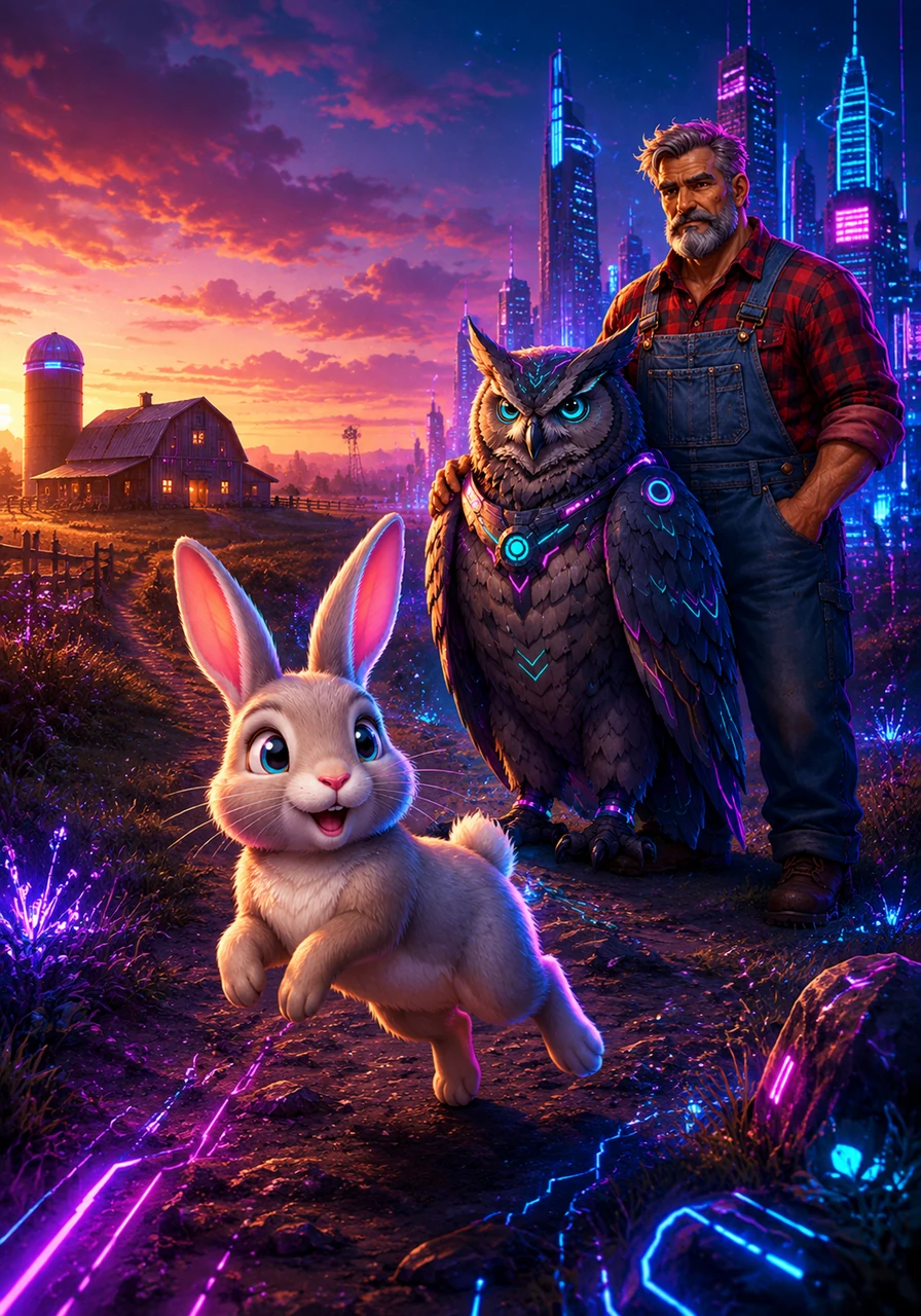 Barnaby looked back toward the distant farm one last time, knowing he would miss his old home but loving his new life more. He hopped joyfully toward his new friends, ready to live every day as a free rabbit of the wild.