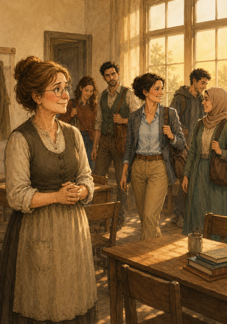 As the evening sun streams through the classroom windows, the students pack up their bags, smiling and chatting warmly with one another. The instructor watches them leave, feeling a deep sense of fulfillment and clarity despite the systemic challenges. She knows the path ahead requires patience, but seeing her students stand together gives her the strength to guide them through every obstacle.