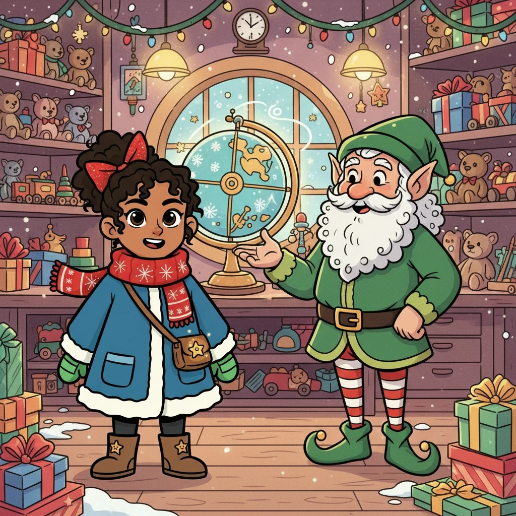 The head elf, a jolly fellow with a long white beard, greeted Celeste warmly. He explained that her Christmas wish was very special and that she could help make it come true. Celeste felt a surge of happiness.