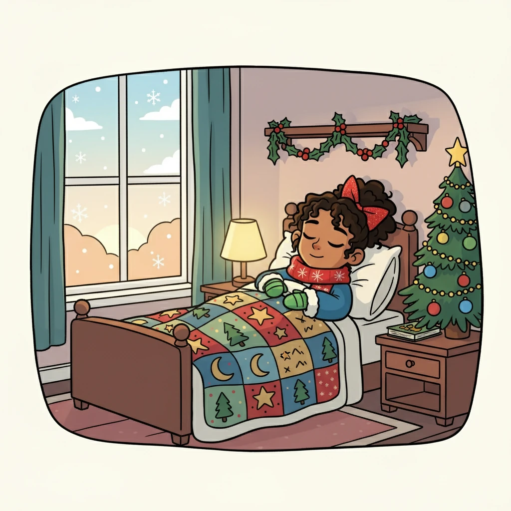 As the first rays of dawn touched the sky, Celeste found herself back in her bed. The memory of her adventure felt as real as the snow falling outside her window. She knew Christmas was truly magical.