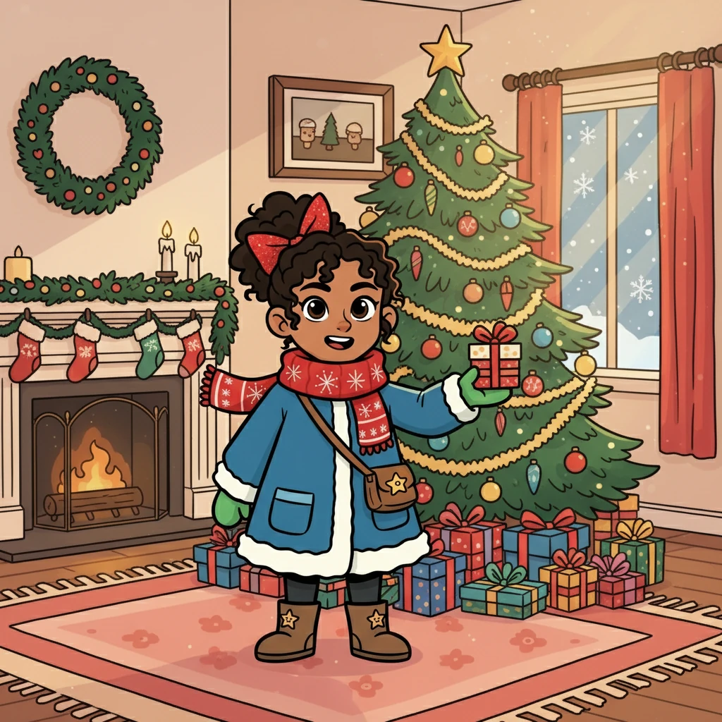 Celeste woke up on Christmas morning with a feeling of joy and warmth. She knew, deep in her heart, that the best gifts were the ones given with love and kindness. She couldn't wait to share her own gifts and spread some Christmas cheer.