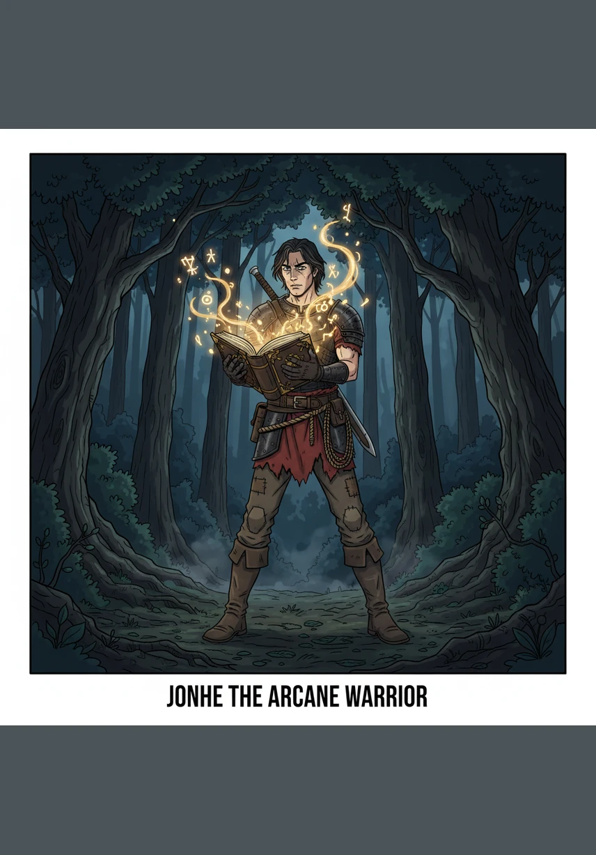 Empowered by his new gift, Jonhe points his hand at a rotting log and unleashes a concentrated burst of heat. The wood erupts into a roaring blaze, lighting up the darkness and filling the air with the sharp scent of smoke and victory.