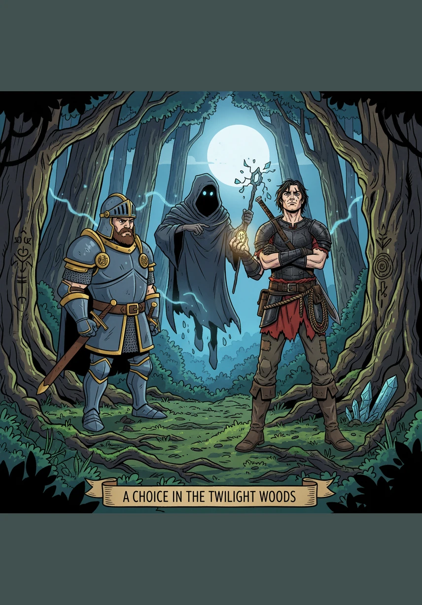 The forest is no longer silent, as heavy footsteps and rustling leaves mark the movement of guardians long forgotten by man. Great, shadowed figures emerge from the depths of the woods, their eyes fixed on the source of the unnatural heat.