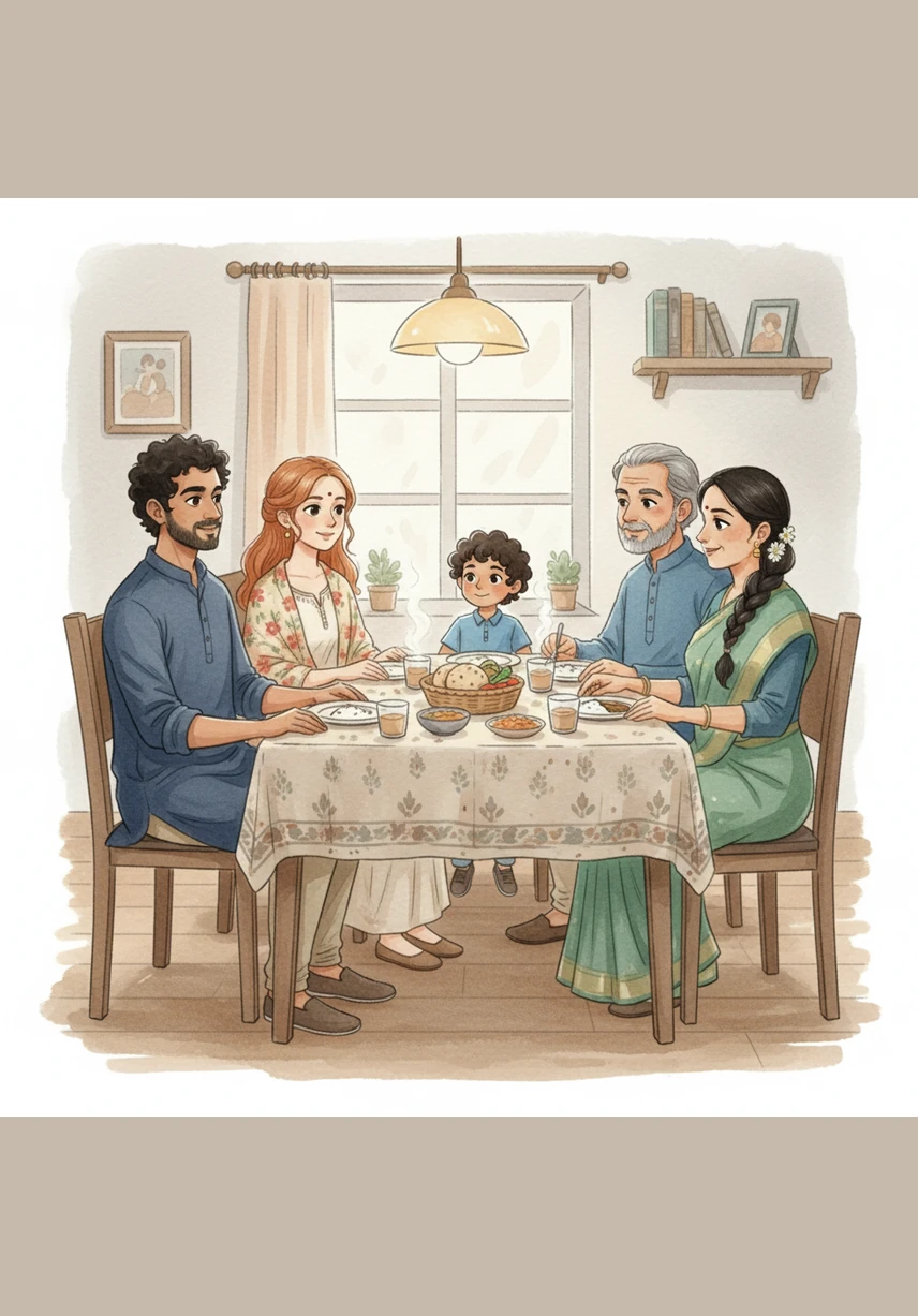 During dinner, his father speaks with pride about the stability of a government job, his eyes reflecting the modest dreams he has for his son’s future. Manas listens and nods, feeling the heavy tug-of-war between his parents' need for security and his own unspoken desire to build a startup.