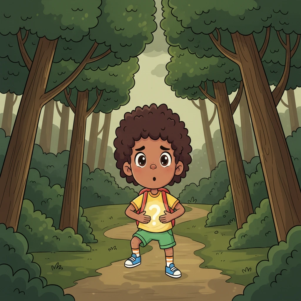 The path twisted deeper, growing a little darker as the tall trees whispered above. Sofiane noticed a funny feeling in his tummy, a tiny, ticklish flutter that made him pause. It wasn't a bad feeling, just... new, like a question mark wiggling inside him.