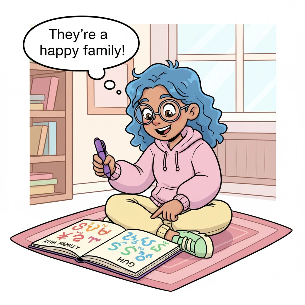 As Lexi played, she noticed some sounds felt like they belonged together, like a happy family. The rough "Kuh" and the soft "Guh" shared similar squig