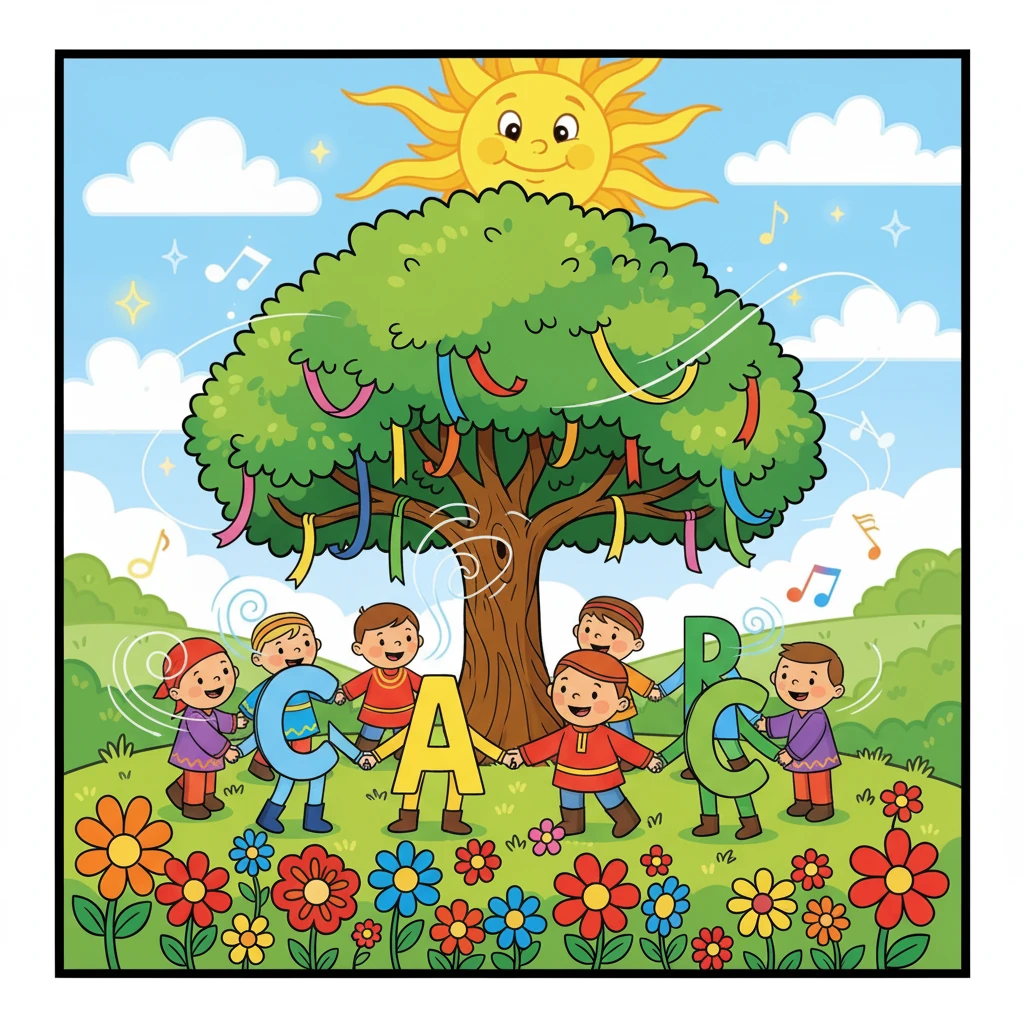 С легким свистом появилась изящная Син. Она рассказала, что любит тишину и шелест ветра. Син присоединилась к Алиф, и вместе они образовали слово «А-С», начало слова «мед». Все буквы взялись за руки и закружились в танце, показывая, как здорово быть вместе!