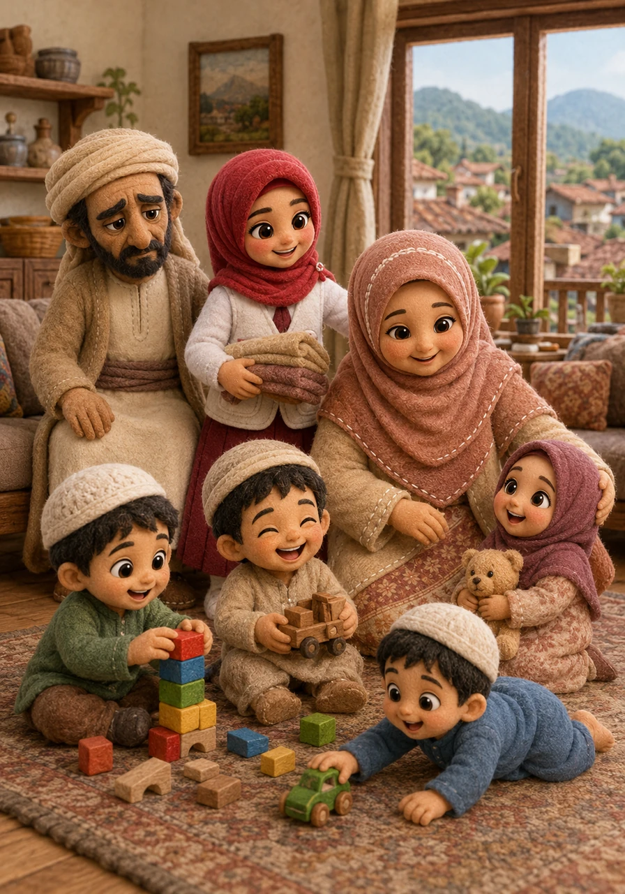 As the years passed, the family grew lively and full of laughter with the arrival of Razan's three younger brothers and two younger sisters. Now the eldest sibling, Razan helped her mother care for the little ones in their cozy apartment in Cugenang, Cianjur.