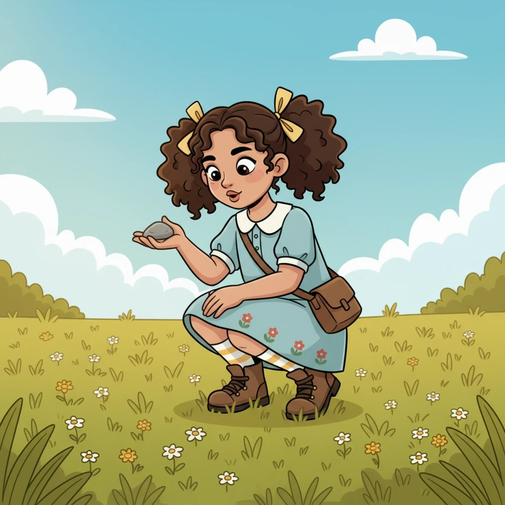 She held the tiny stone in her hand. It felt smooth and cool. Mariam whispered, "Hello, little stone. Are you lost?" She wondered where it came from.