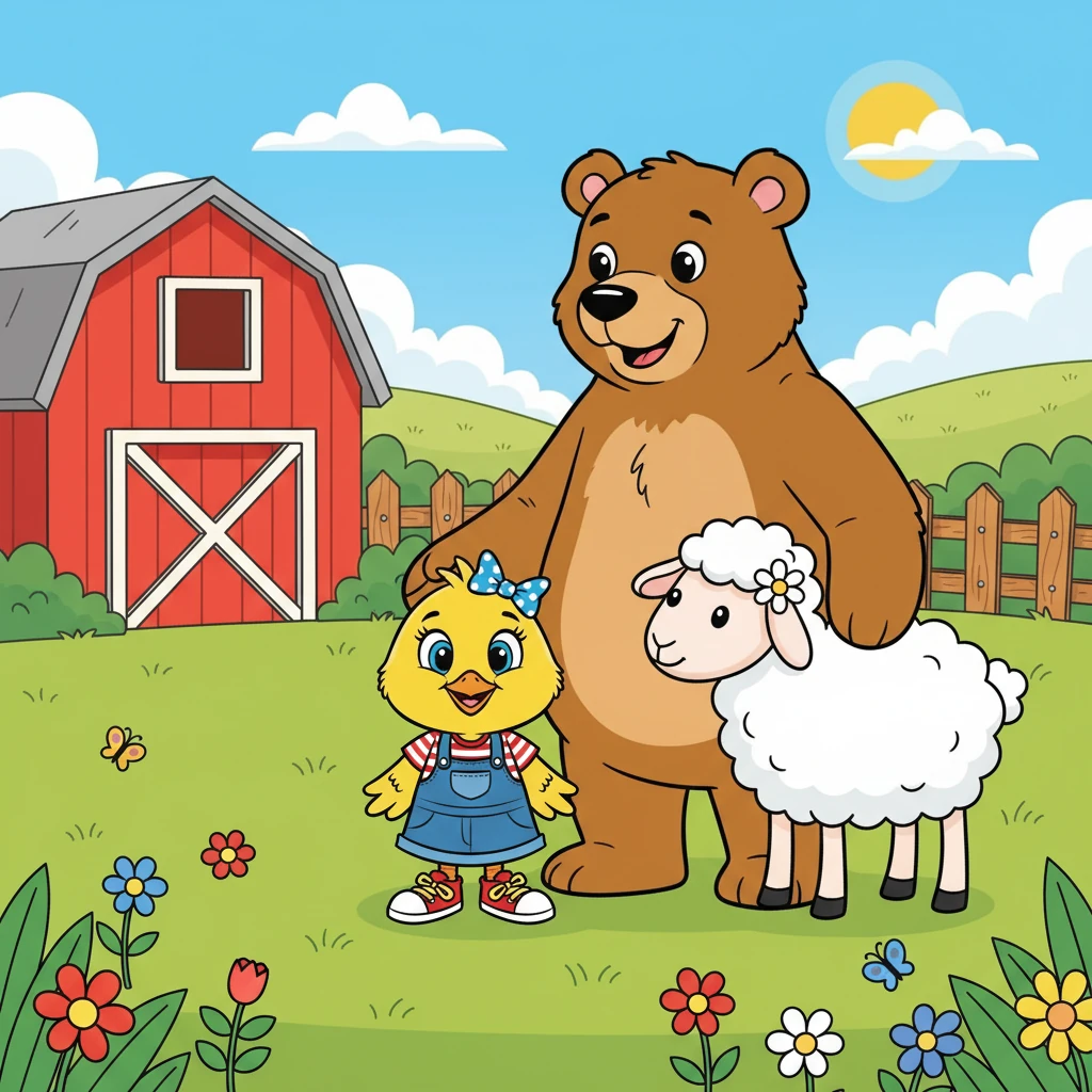 Chicky Licky Lee and Chicky Licky Lo, along with Benny and Petunia, continued to live happily on the farm, proving that love and compassion can conquer even the toughest hearts. They all learned that friendship is the greatest treasure.