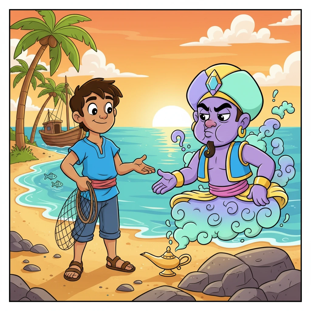 Kael and the Clever Jinni - 童话故事