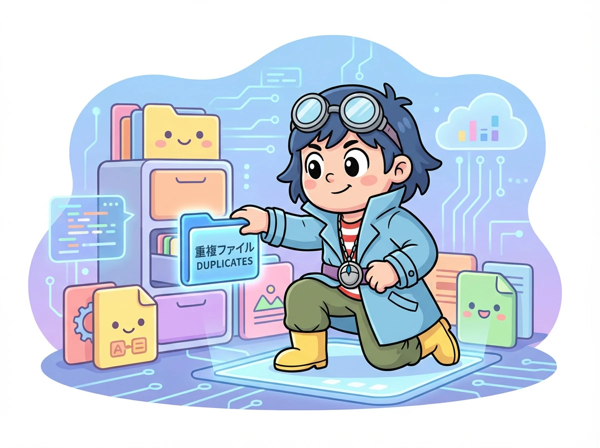 ファイルファインダー探偵は、慎重に「DUPLICATES」という新しいフォルダを作成します。これは重複ファイルの新しい家です。