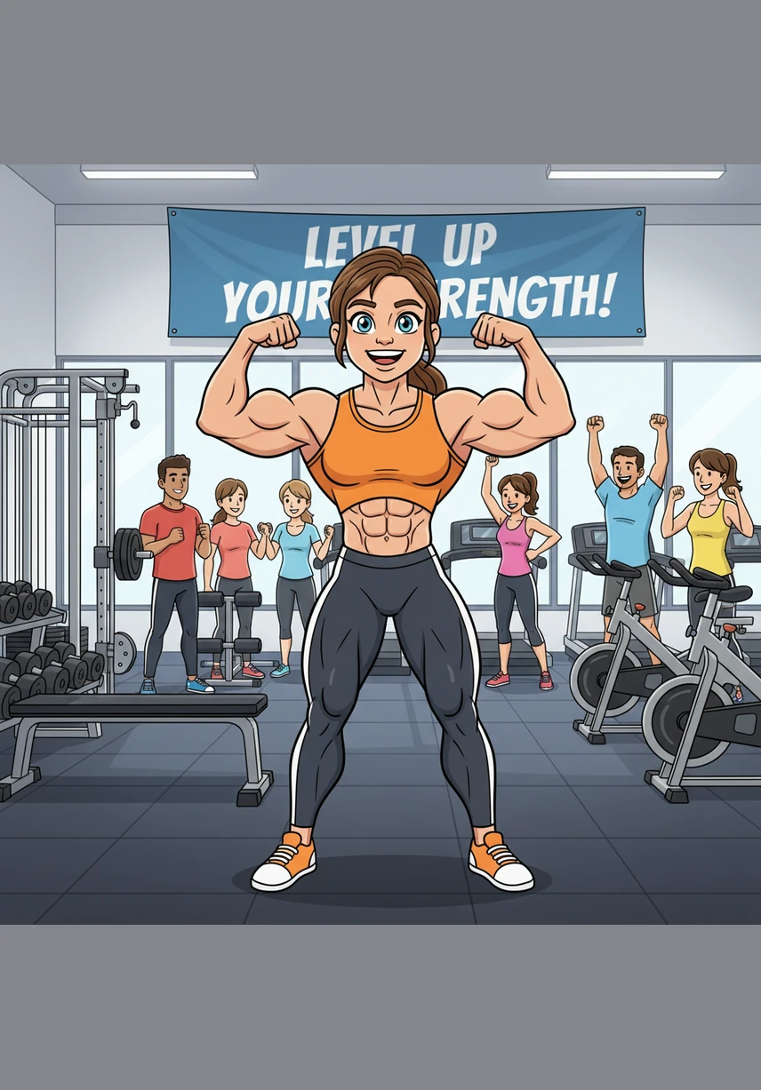 Weeks of consistent effort began as Maya mastered the art of the squat and the lunge, her movements becoming more fluid and confident. Sweat glistened on her skin under the bright gym lights, a testament to her dedication and hard work.