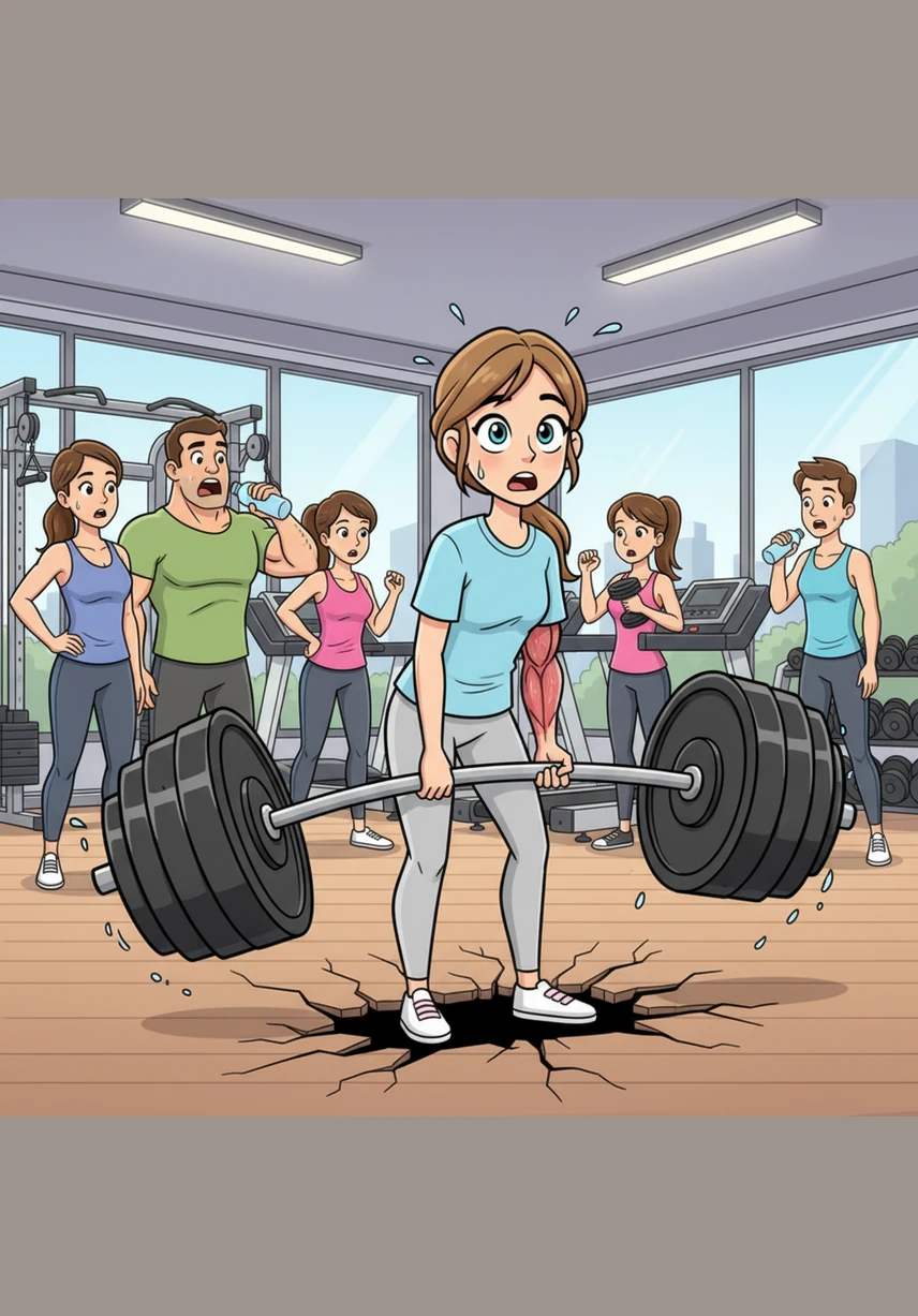 The weights on the bar grew heavier as Maya pushed her limits, her muscles tensing and bulging with every powerful repetition. She felt a surge of adrenaline, realizing that she was far stronger than she had ever imagined possible.