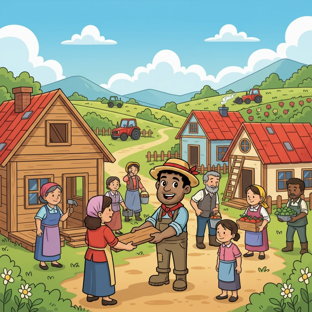 The villagers worked together, rebuilding their homes and helping each other. Silas, with his kindness and generosity, became a symbol of hope. The fields began to flourish again, and the village slowly returned to its former glory.